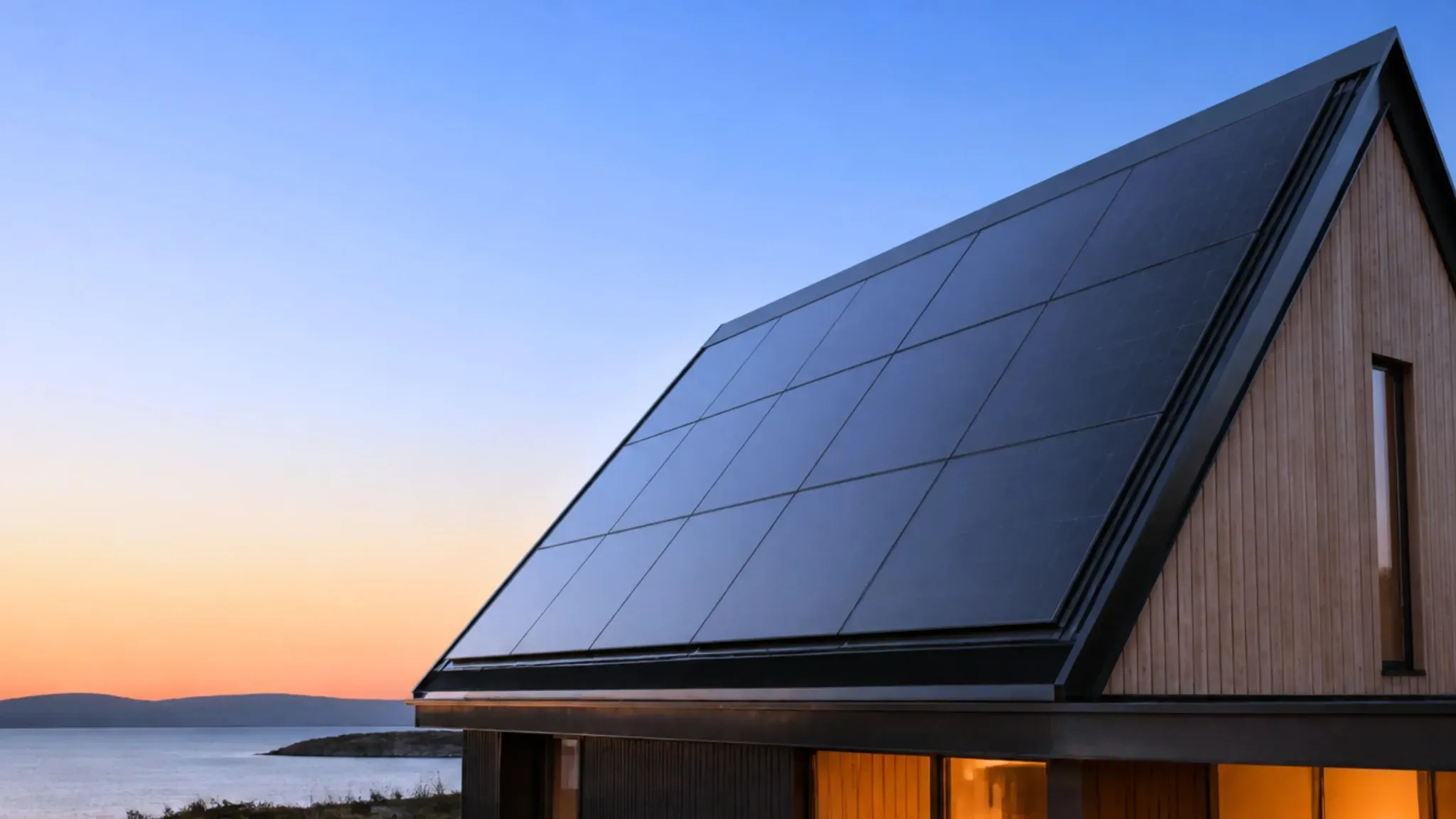 Hus med solceller