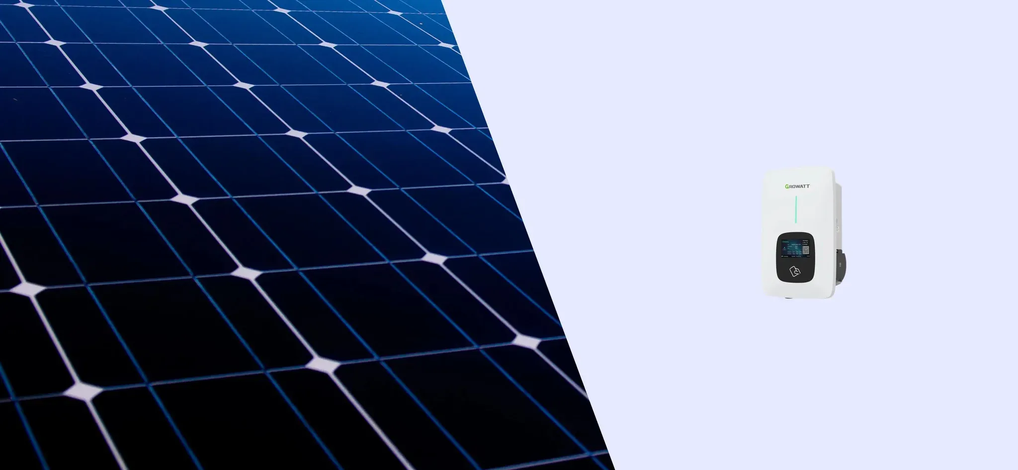 Ladeboks fra Growatt og solceller