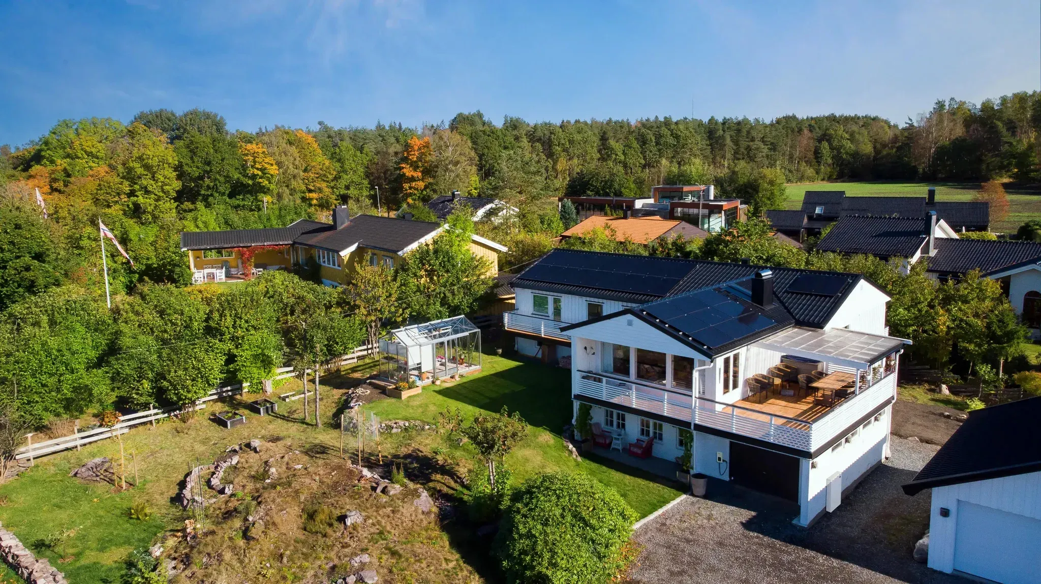 Norsk hus med solceller
