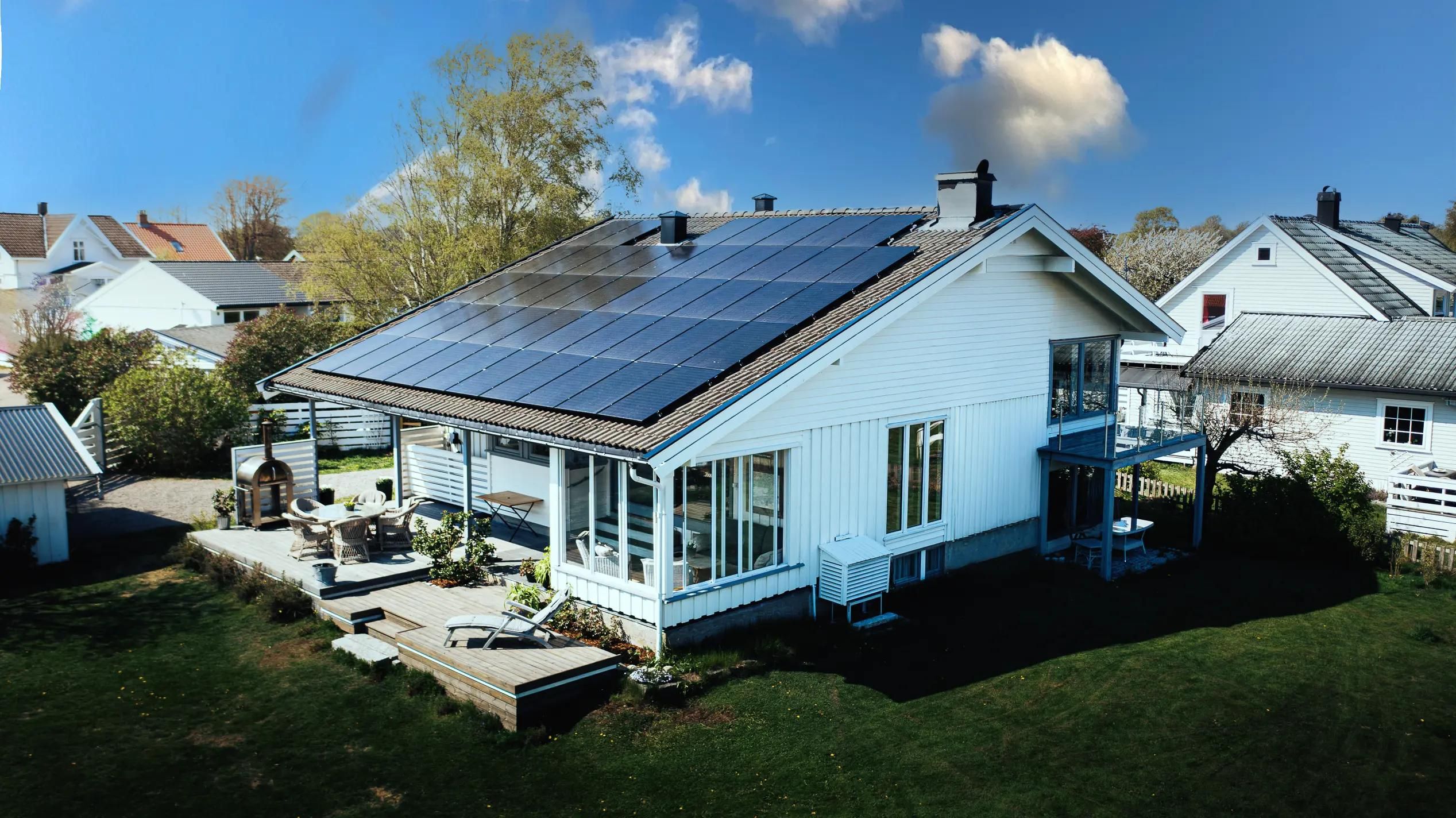 Hus med solceller